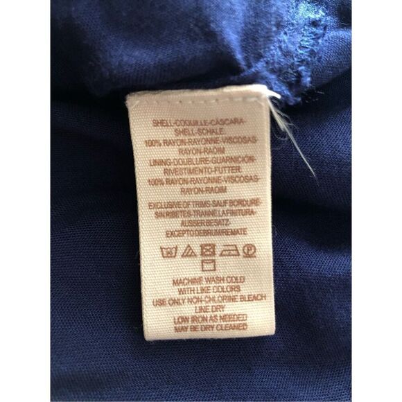 Free People Women Romeo Navy Blue Ladder Trim Boho Mini Dress SP - Picture 14 of 14